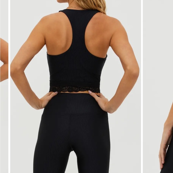 Beach Riot lease trim mini ribbed crop bra XS - Picture 2 of 4